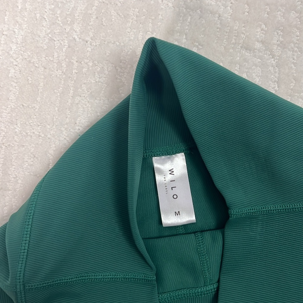 Wilo The Label green color block high waisted compression long crop leggings M - Picture 6 of 7